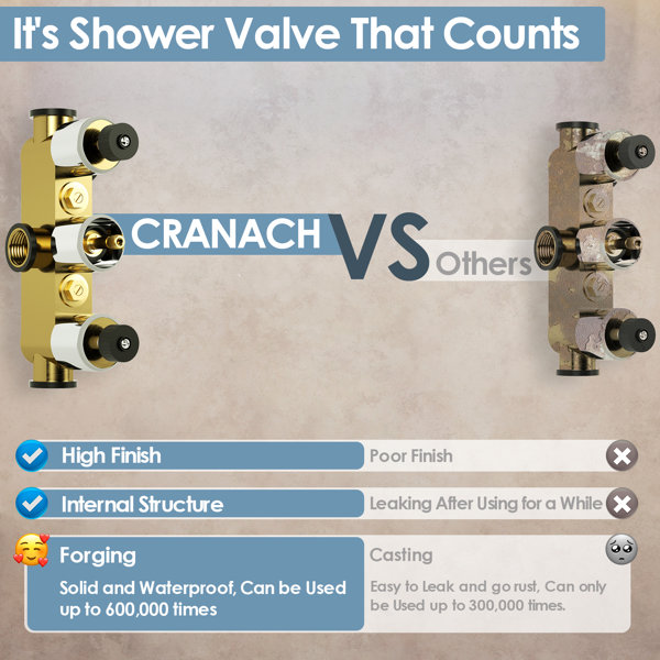CRANACH Shower Faucet Rough in Valve Wayfair